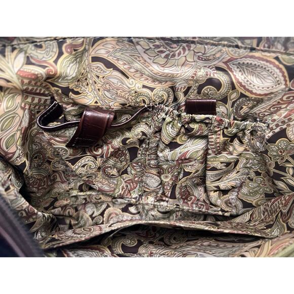 MAXX NEW YORK Designer Women's VTG Burgundy Red Croc Leather Shoulder Handbag - Picture 10 of 11